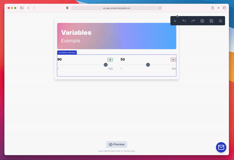 Creating variables